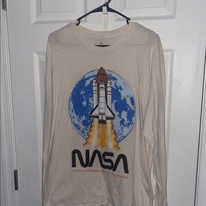 NASA Cream Long Sleeve Shirt